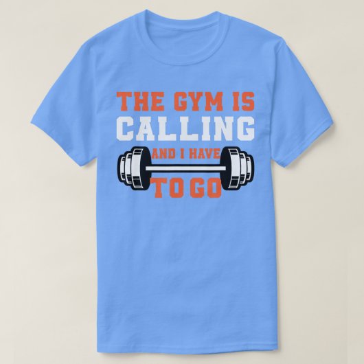 Funny Fitness Zitat Barbell Design Workout Gym T-Shirt (Design vorne)
