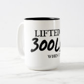 Funny Fitness Zweifarbige Tasse (Vorderseite Links)