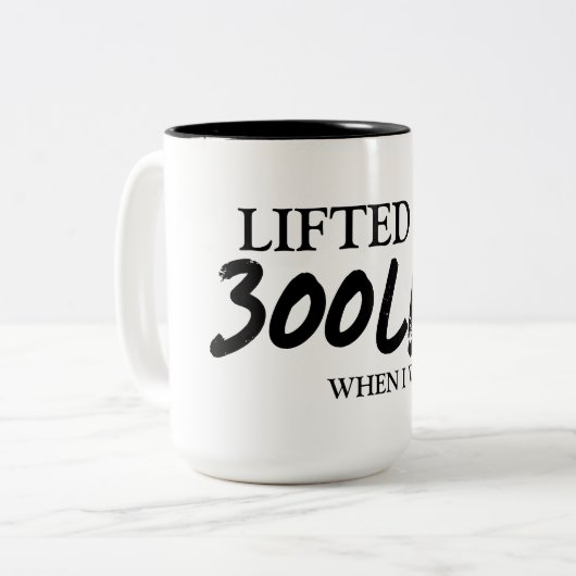 Funny Fitness Zweifarbige Tasse (Vorderseite Links)