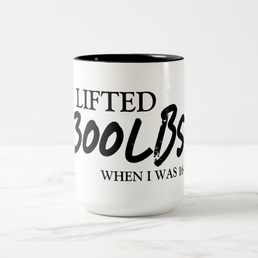 Funny Fitness Zweifarbige Tasse (Mittel)