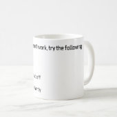 Funny Fix It duct Tape Reverse Polarity Text Kaffeetasse (VorderseiteRechts)