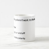 Funny Fix It duct Tape Reverse Polarity Text Kaffeetasse (Mittel)