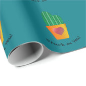 Funny fixe dich auf deinen Kaktus Geschenkpapier (Rolleneckpunkt)