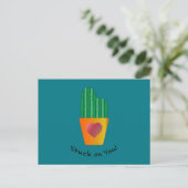 Funny fixe dich auf deinen Kaktus Postkarte (Stehend Vorderseite)