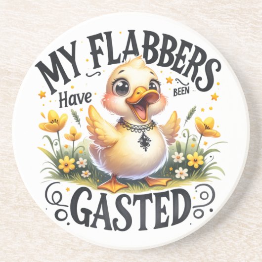 Funny Flabbergasted Duck Coaster Getränkeuntersetzer (Vorne)