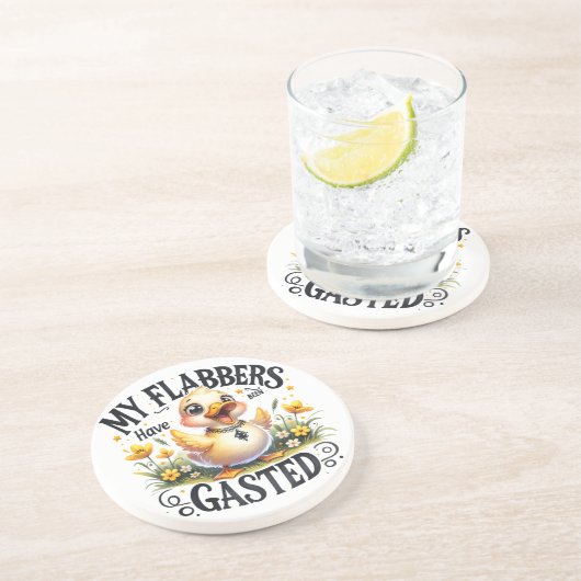 Funny Flabbergasted Duck Coaster Getränkeuntersetzer (Seite)