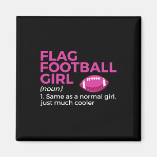 Funny Flag Football Girl Definition Magnet