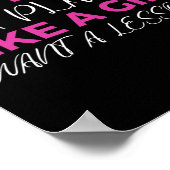 Funny Flag Football Girl Poster (Ecke)