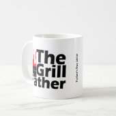 Funny Flames Vatertag Grillvater Kaffeetasse (Vorderseite Links)