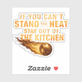 Funny Flaming Pickleball Kitchen Graphic Dink Life Aufkleber (Blatt)