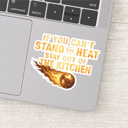 Funny Flaming Pickleball Kitchen Graphic Dink Life Aufkleber (Detail)