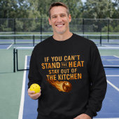 Funny Flaming Pickleball Kitchen Graphic Dink Life Sweatshirt