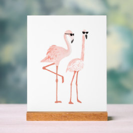Funny Flamingo Art Acrylschild