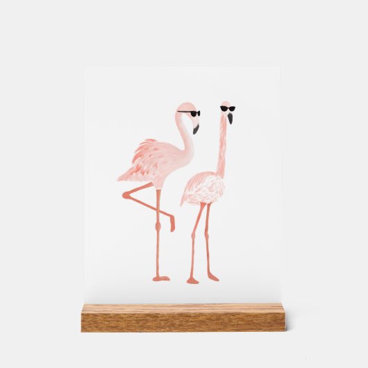 Funny Flamingo Art Acrylschild (Vorderseite)