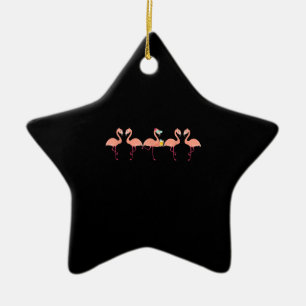 Funny Flamingo Bachelor Party Cocktail Lover Keramik Ornament