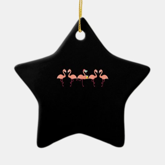 Funny Flamingo Bachelor Party Cocktail Lover Keramik Ornament (Vorne)