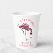 Funny Flamingo Bachelorette Weekend Party Pappbecher (Vorderseite)