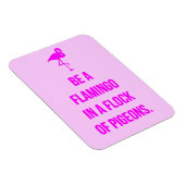 FUNNY FLAMINGO BERATUNG IST EIN IN EINEM FLOCK VON MAGNET (Rechte Seite)