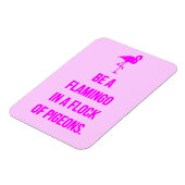 FUNNY FLAMINGO BERATUNG IST EIN IN EINEM FLOCK VON MAGNET (Linke Seite)