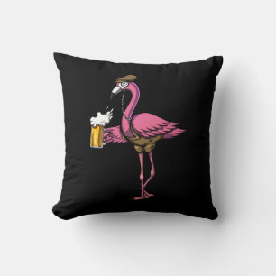 Funny Flamingo Bird Drink Bier Party Kissen