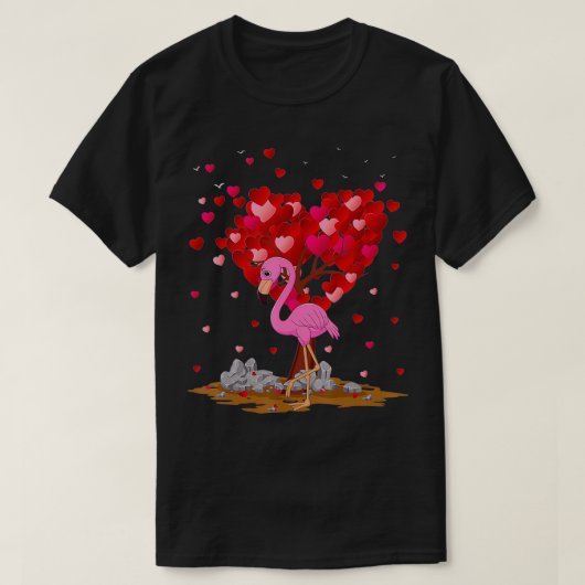 Funny Flamingo Bird Lover Flamingo Valentine's Day T-Shirt (Design vorne)