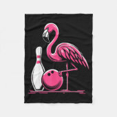 Funny Flamingo Bowling N Bowl Bowler  Fleecedecke (Vorderseite)