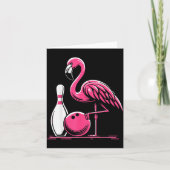 Funny Flamingo Bowling N Bowl Bowler Karte (Vorderseite)