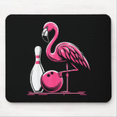 Funny Flamingo Bowling N Bowl Bowler Mousepad (Vorne)