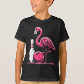 Funny Flamingo Bowling N Bowl Bowler T-Shirt (Vorderseite)