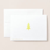 Funny Flamingo Christmas Folienkarte (Rückseite mit Umschlag)