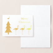 Funny Flamingo Christmas Folienkarte (Anzeige)