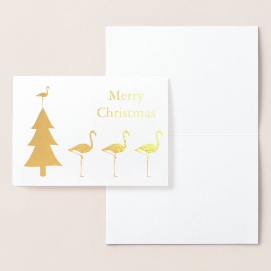 Funny Flamingo Christmas Folienkarte (Anzeige)