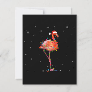 Funny Flamingo Christmas Light Apparel Cute Xmas Einladung