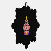 Funny Flamingo Christmas Tree Ornament Karte (Rechts)