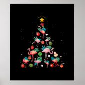 Funny Flamingo Christmas Tree Poster (Vorne)