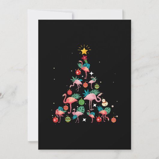 Funny Flamingo Christmas Tree Save The Date (Vorderseite)