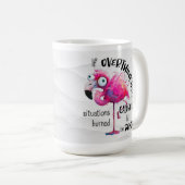 Funny Flamingo Coffee Tasse, Overthinkers Gift Kaffeetasse (VorderseiteRechts)
