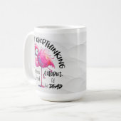 Funny Flamingo Coffee Tasse, Overthinkers Gift Kaffeetasse (Vorderseite Links)