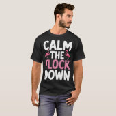 Funny Flamingo Design Pink Bird T-Shirt (Vorne ganz)