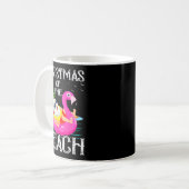 Funny Flamingo Float Santa Claus Christmas At The Kaffeetasse (Vorderseite Links)