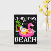 Funny Flamingo Float Weihnachten Weihnachten Karte (Gelbe Blume)