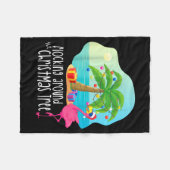 Funny Flamingo Flocking Around The Christmas Tree Fleecedecke (Vorderseite (Horizontal))