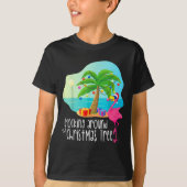 Funny Flamingo Flocking Around The Christmas Tree  T-Shirt (Vorderseite)