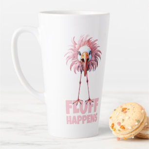 Funny Flamingo Fluff Happens Milchtasse