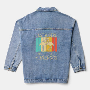 Funny Flamingo für Mädchen Kinder rosa Flamingos V Jeansjacke