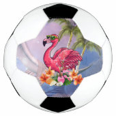 Funny Flamingo Fußball (Vorderseite)