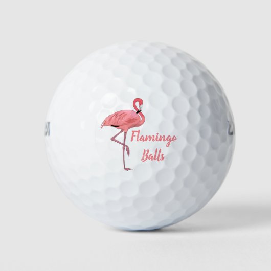 Funny Flamingo Golfer Redewendungen Golfball (Vorderseite)