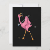 Funny Flamingo Golfing Flamingo Golf Flamingo Einladung (Vorderseite)