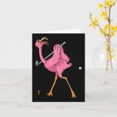 Funny Flamingo Golfing Flamingo Golf Flamingo Karte (Gelbe Blume)