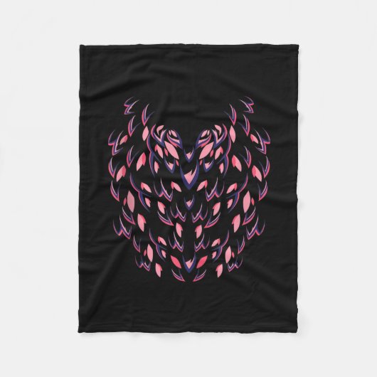 Funny Flamingo Halloween Fleecedecke (Vorderseite)